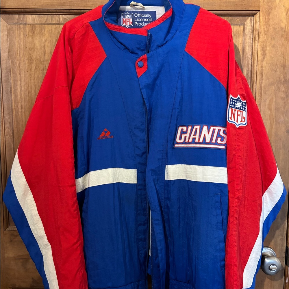 Vintage NFL New York Giants Blue Red White Team Apex Jacket